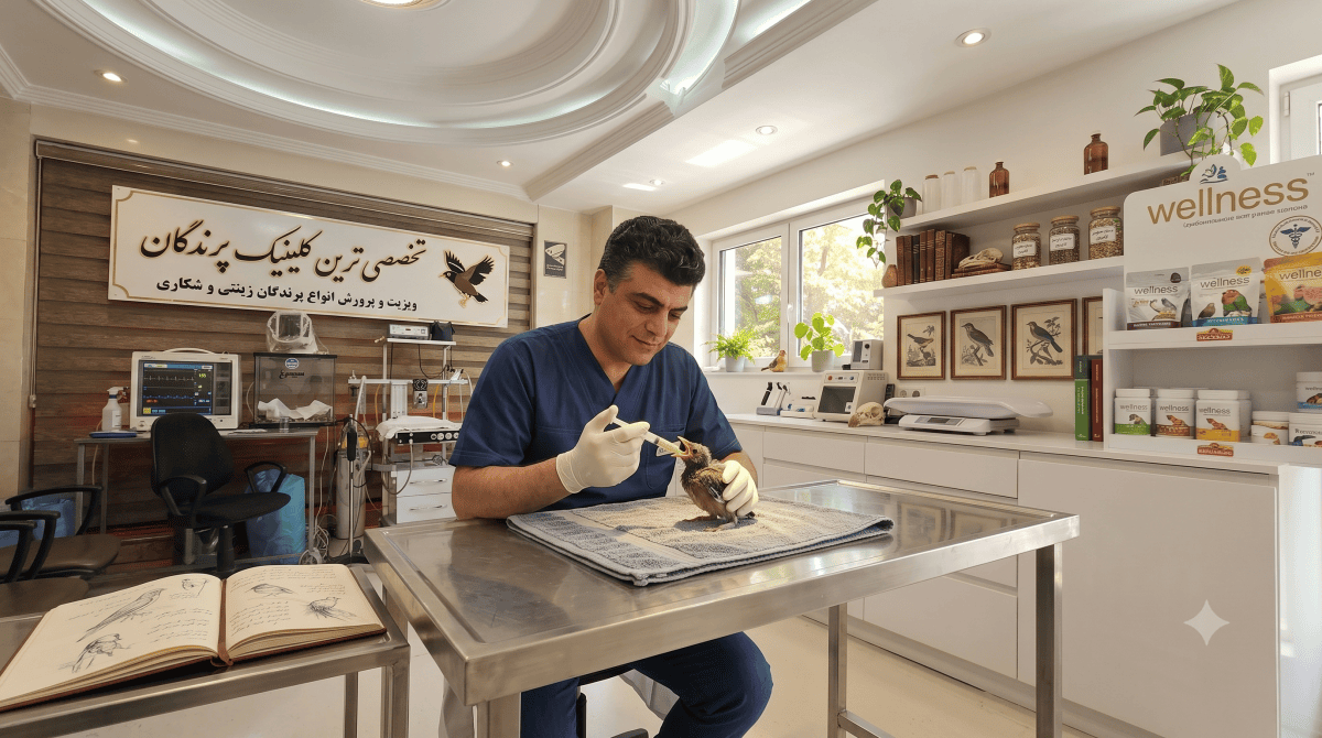 سرلاک دادن به جوجه مرغ مینا