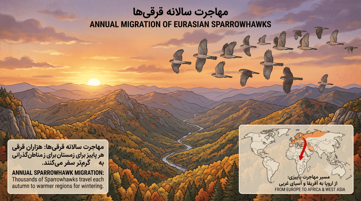 الگوی مهاجرت قرقی ها